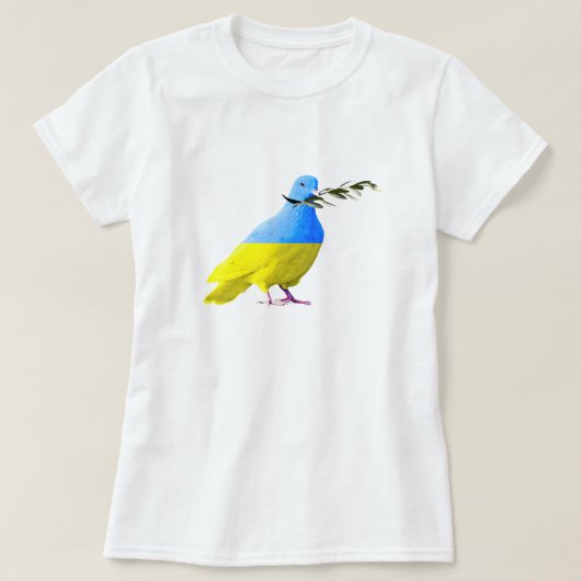 サポートウクライナTシャツ平和鳩 – 自由 Tシャツ (デザイン正面)