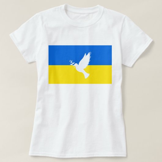 サポートウクライナTシャツ平和鳩 – 自由 Tシャツ (デザイン正面)