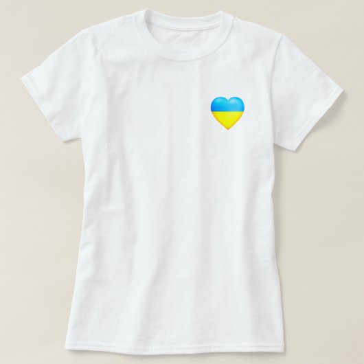 サポートウクライナTシャツ – 平和 – ウクライナ国旗 Tシャツ (デザイン正面)