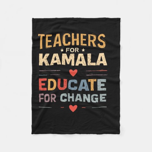 サポートカマラハリスエデュケーション先生ハリス フリースブランケット (正面)