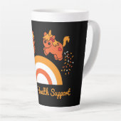 サポートガールメンタルヘルス認識度ラージコーヒー カフェラテマグ (右アングル)