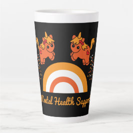 サポートガールメンタルヘルス認識度ラージコーヒー カフェラテマグ