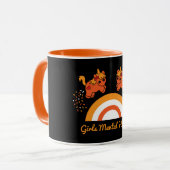 サポートガールメンタルヘルス認識度ラージコーヒー マグカップ (正面左)
