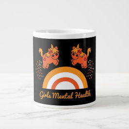 サポートガールメンタルヘルス認識度 ジャンボコーヒーマグカップ