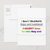 サポートゲイとレズビアン ポストカード (正面/裏面)