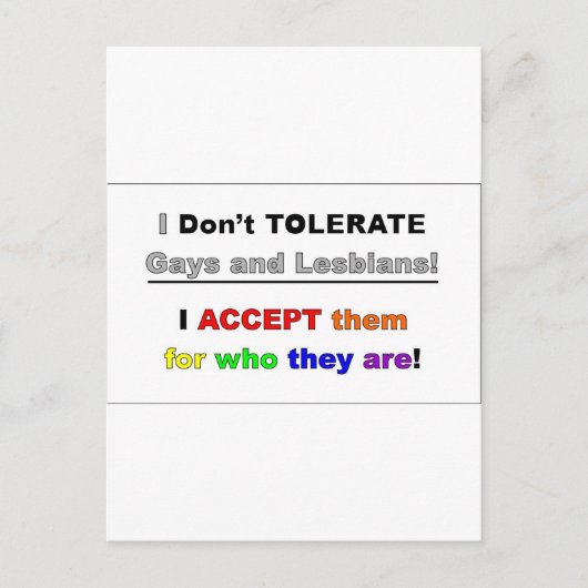 サポートゲイとレズビアン ポストカード (正面)