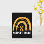 サポートスクワッドオレンジ色のレインボーリボンRsd Crps対応 カード (黄色い花)