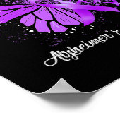 サポートスクワッドハイマーバタフライパープルリボン ポスター (角)