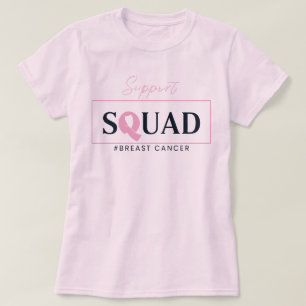 サポートスクワッドピンクリボンデザイン Tシャツ