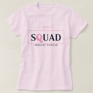 サポートスクワッドピンクリボンデザイン Tシャツ
