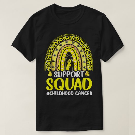 サポートスクワッド小児癌認識度レインボーG Tシャツ (デザイン正面)