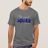 サポートスクワッド眼黒色腫認識度ブラック Tシャツ (正面)