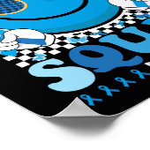 サポートスクワッド糖尿病認識度スマイル顔グルーヴィ ポスター (角)