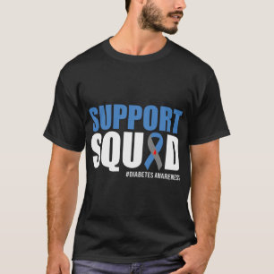 サポートスクワッド糖尿病認識度1型男性へWo Tシャツ