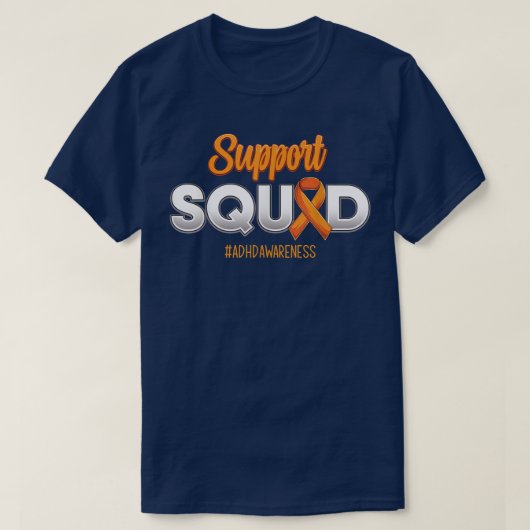 サポートスクワッドADHD認識度強い戦士 Tシャツ (デザイン正面)