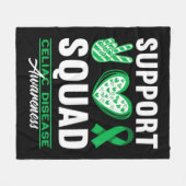 サポートスクワッドIグルテンフリー大腸菌セリアック病 フリースブランケット (正面(横))