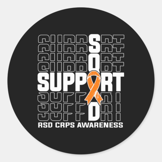 サポートスクワッドRSD CRPS認識度2 ラウンドシール (正面)