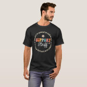 サポートスタッフの感謝の週の新学期 Tシャツ (正面フル)