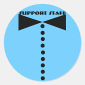 サポートスタッフステッカー –  ラウンドシール (正面)