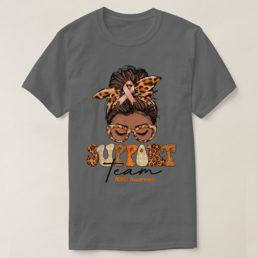 サポートチームメッシーブンバタフライADHD認識度 Tシャツ (デザイン正面)