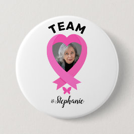 サポートチーム乳がん認識度カスタム写真 缶バッジ
