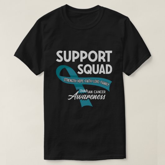サポートチーム 卵巣がん認知向上 Tシャツ (デザイン正面)
