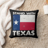 サポートテキサス州Iテキサス州Texan国旗と立つ クッション (ブランケット)