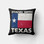サポートテキサス州Iテキサス州Texan国旗と立つ クッション (裏面)