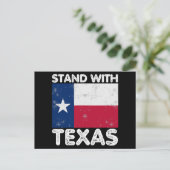サポートテキサス州Iテキサス州Texan国旗と立つ ポストカード (スタンド正面)