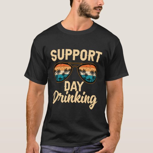 サポートデイ飲おもしろいむ夏の家族休暇 Tシャツ (正面)