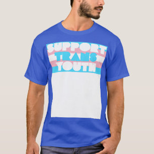 サポートトランスユーストランスジェンダー国旗のデザイン Tシャツ