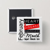 サポートハート病認識度月 缶バッジ (正面&裏面)