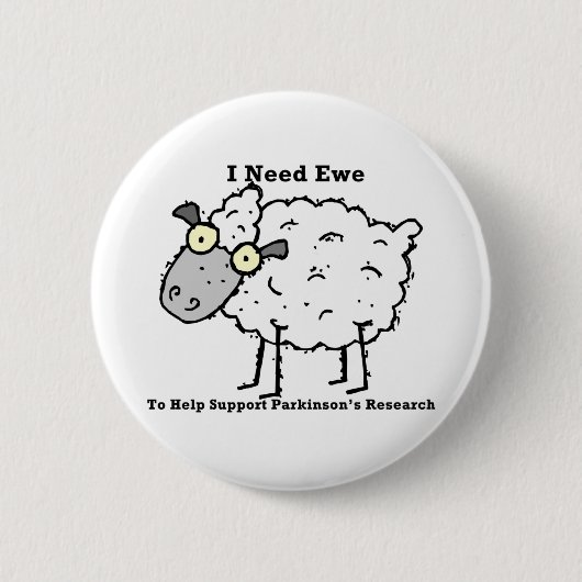 サポートパーキンソンの研究 缶バッジ (正面)