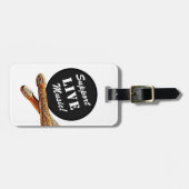 サポートライブミュージックドラムスティックロックバンドミュージシャン ラゲッジタグ (正面横)