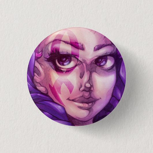 サポートリボンの戦士Pin 缶バッジ (正面)