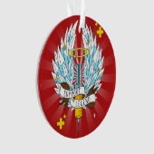 サポートレジェンドゲーマー赤い翼のシリンジ漫画 オーナメント (正面)