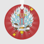 サポートレジェンドゲーマー赤い翼のシリンジ漫画 オーナメント (裏面)