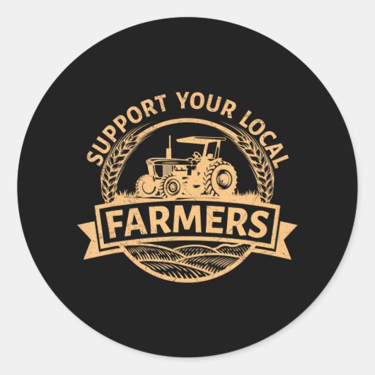 サポートローカル農家ハーベスト農業バーン ラウンドシール (正面)