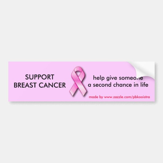 サポート乳癌のバンパーステッカー バンパーステッカー (正面)