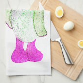 サポート乳癌の認識度 キッチンタオル (四つ折り)