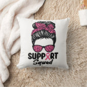 サポート分乱雑Bunピンクの戦士の乳がん クッション (ブランケット)