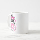 サポート分乱雑Bunピンクの戦士の乳がん コーヒーマグカップ (正面左)