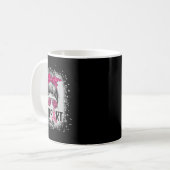 サポート分乱雑Bunピンクの戦士の乳がん コーヒーマグカップ (正面左)