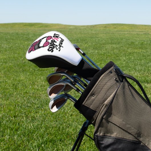 サポート分乱雑Bunピンクの戦士の乳がん ゴルフヘッドカバー (インサイチュ)