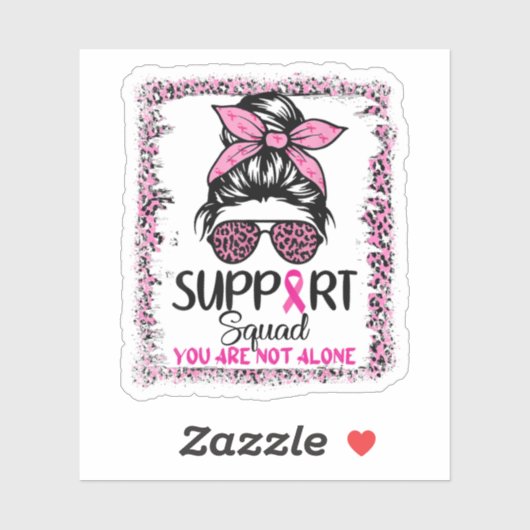 サポート分乱雑Bunピンクの戦士の乳がん シール (シート)