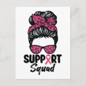 サポート分乱雑Bunピンクの戦士の乳がん ポストカード (正面)