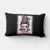 サポート分乱雑Bunピンクの戦士の乳がん ランバークッション (裏面)