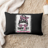サポート分乱雑Bunピンクの戦士の乳がん ランバークッション (ブランケット)