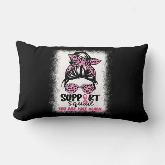 サポート分乱雑Bunピンクの戦士の乳がん ランバークッション (正面)