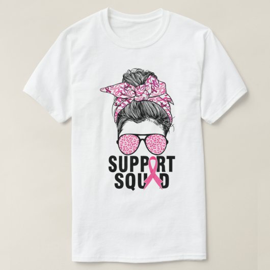 サポート分乱雑Bunピンクの戦士の乳がん Tシャツ (デザイン正面)